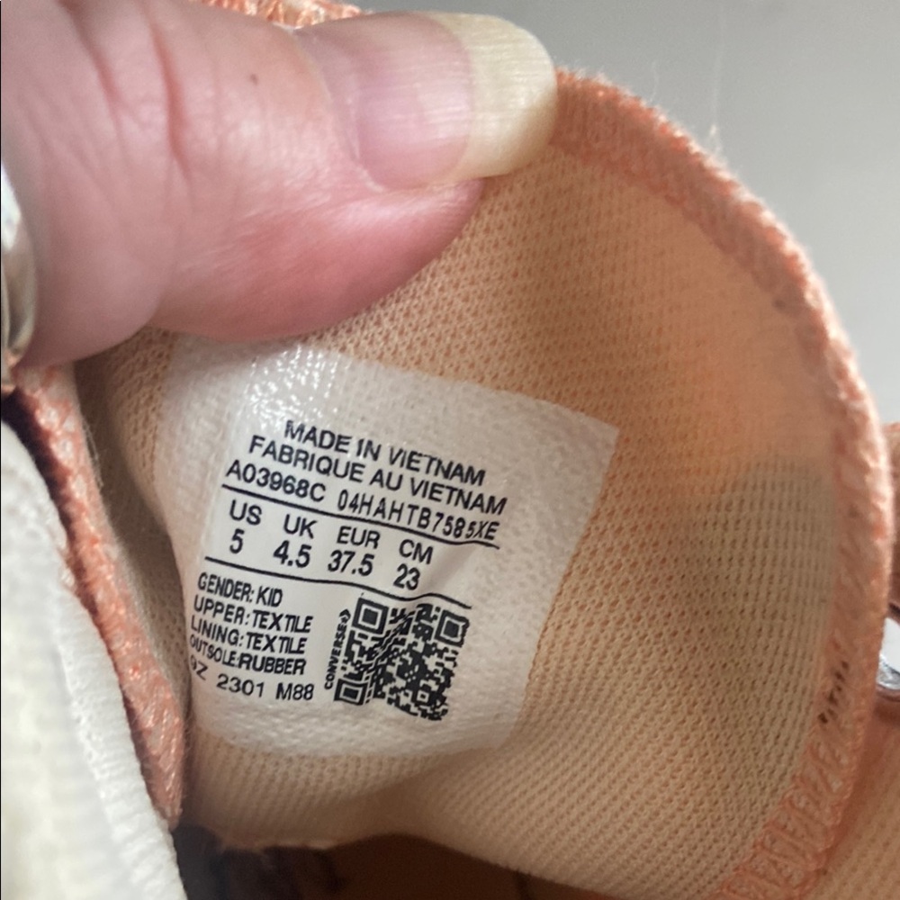 Converse Peach High-Top Sneakers - Picture 5 of 5